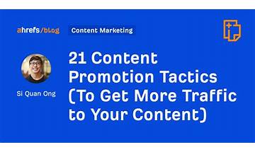 21 Content Promotion Tactics (To Get More Traffic to Your Content)